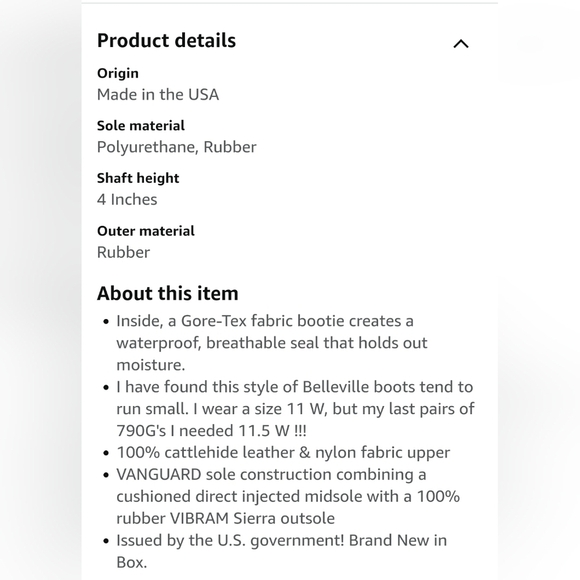 Belleville New Made in US  Desert Tan Military Army Combat‎ Waterproof - Picture 2 of 9